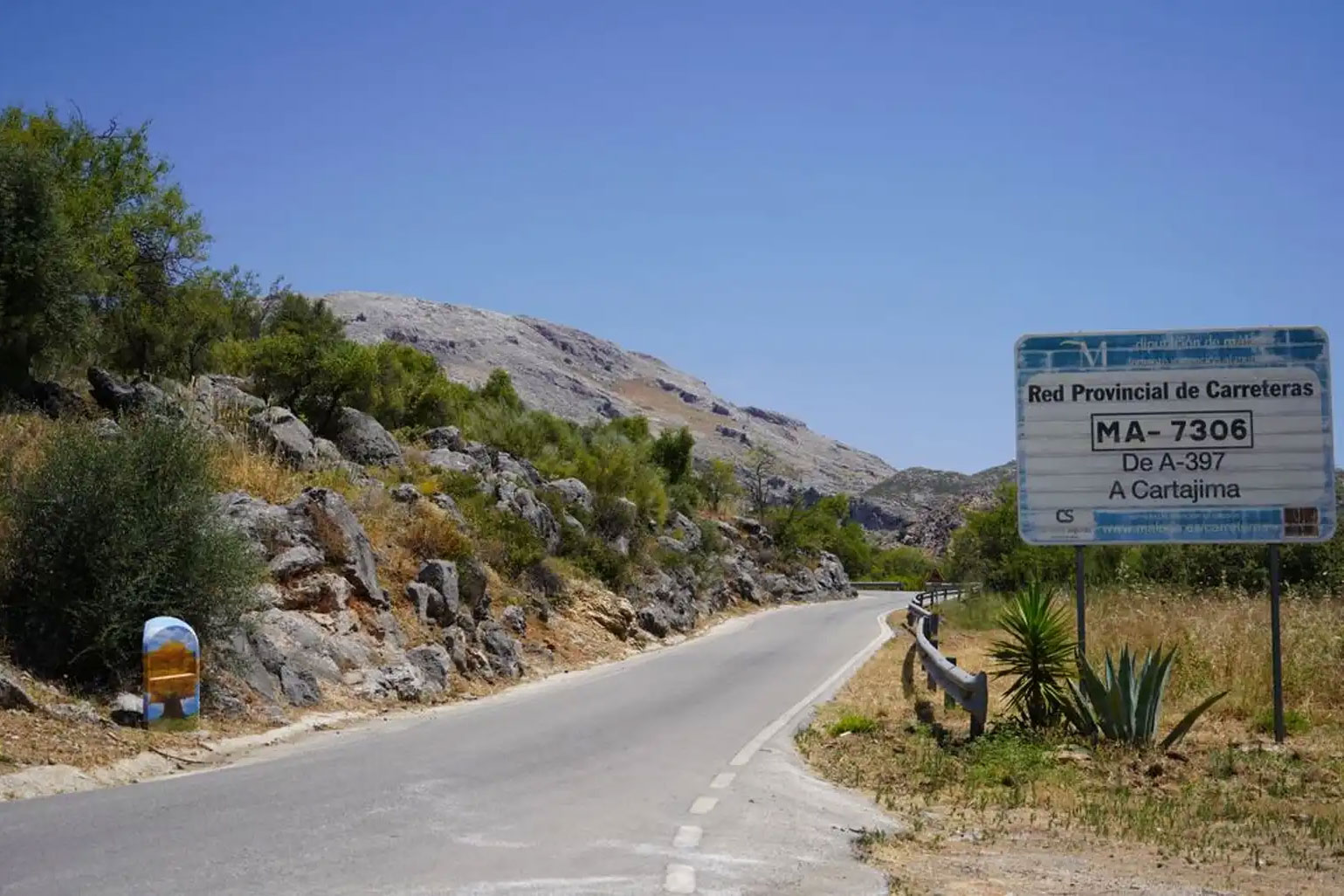 Realizan mejoras en la MA-7306 de acceso a Cartajima