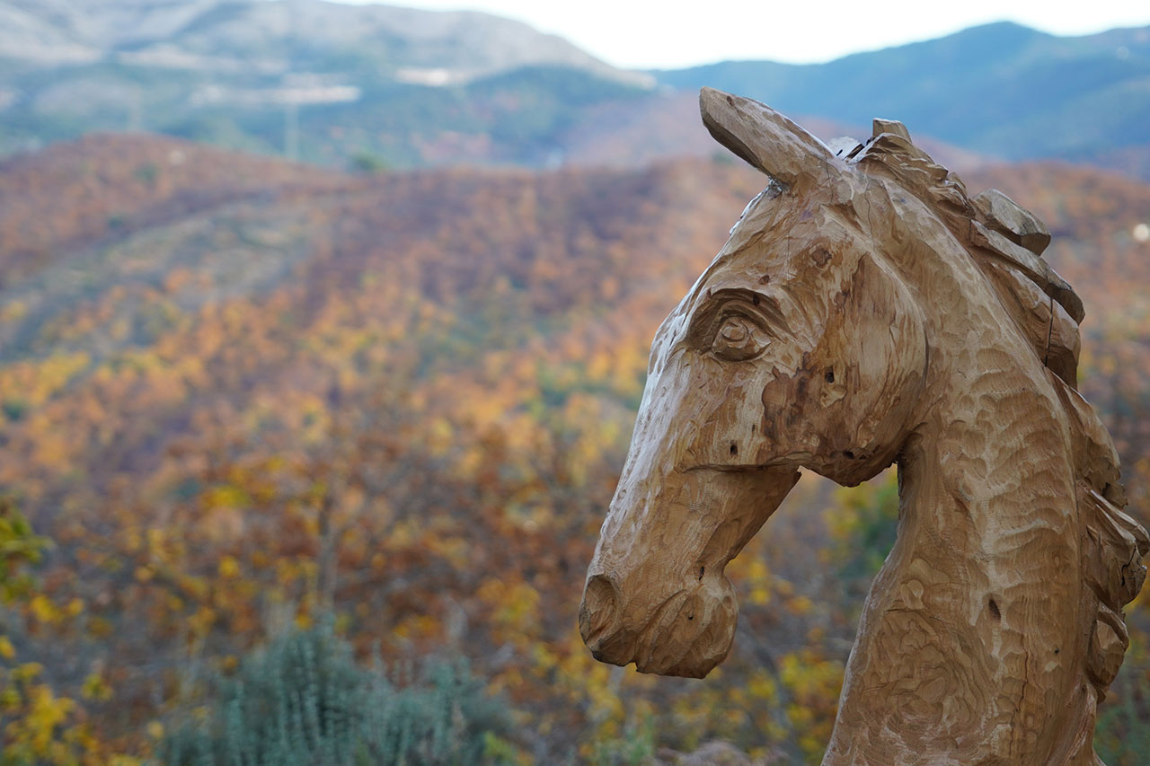 Escultura de un caballo