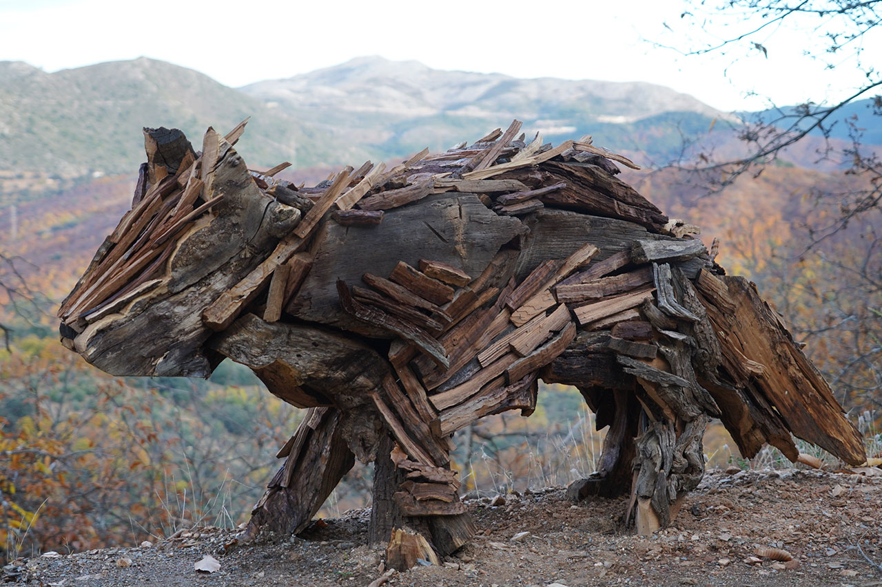 Escultura de un zorro
