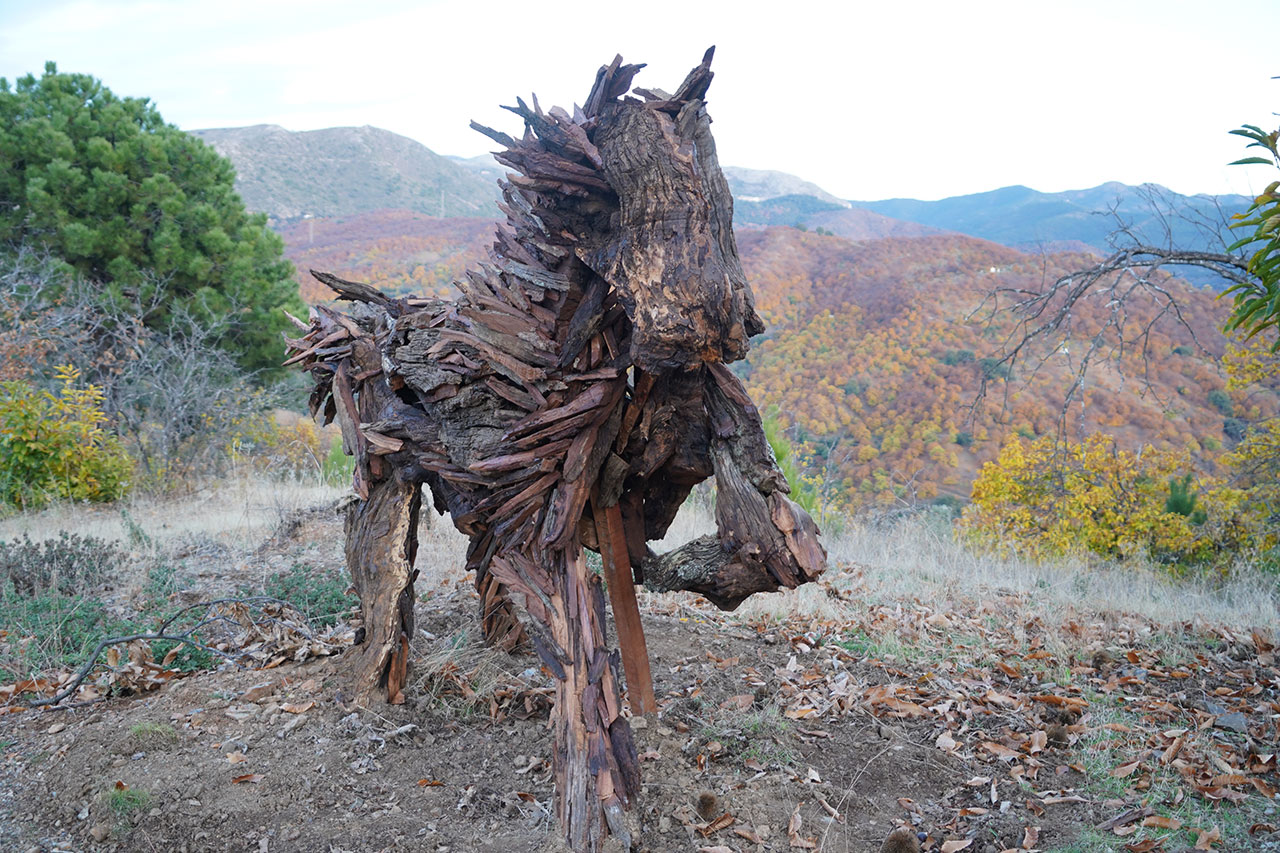 Escultura de un caballo
