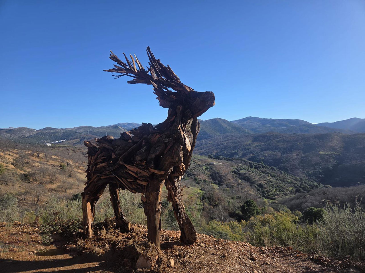 Escultura de un ciervo